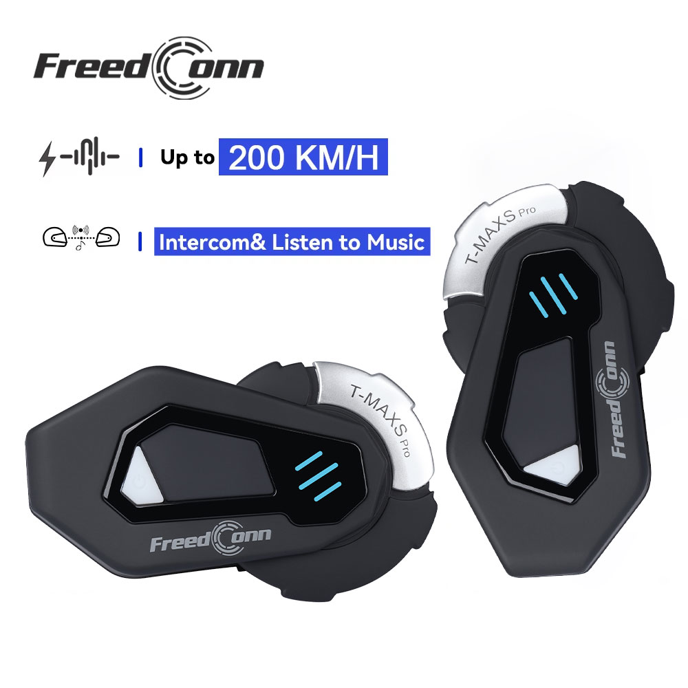 Full Face Motorcycle Helmet With Bluetooth - FreedConn T MAX S PRO Interkom