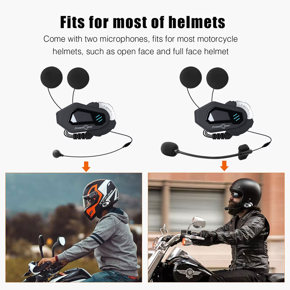 FreedConn T MAX S PRO Interkom - Full Face Motorcycle Helmet With Bluetooth ulasan dan harga