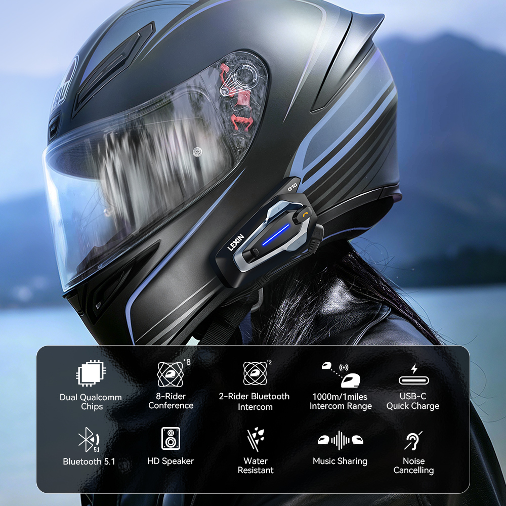 NEW-LEXIN G10 Interkom Helm Mo - Full Face Motorcycle Helmet With Bluetooth ulasan dan harga